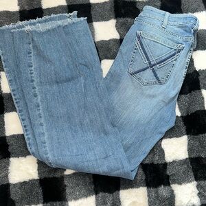 Ariat perfect rise wide leg jeans.